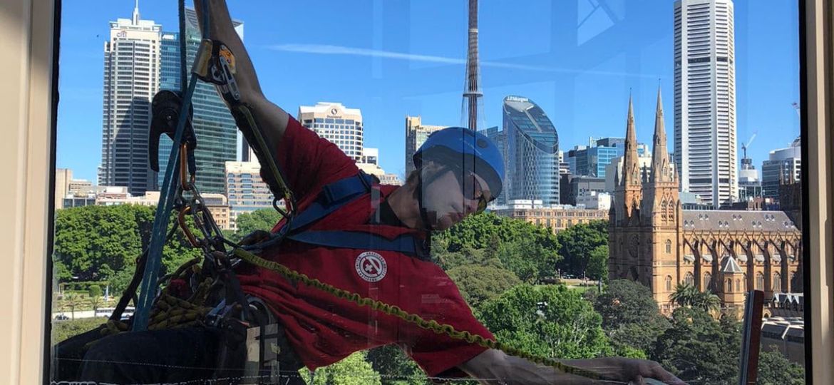 Rope Access Window Cleaning - Sydney - Abseilers United